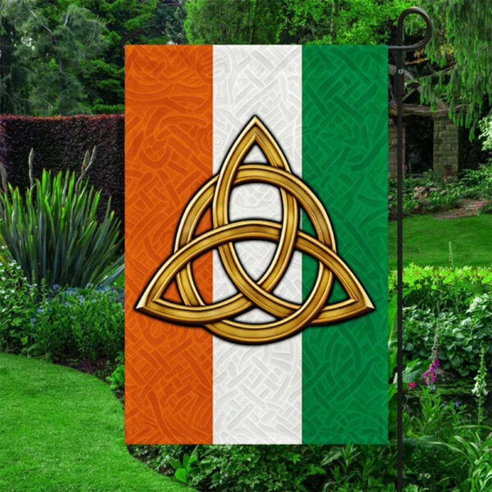 Irish Celtic Trinity Knot St. Patrick's Day Irish Flag Irish Flag Garden Decoration