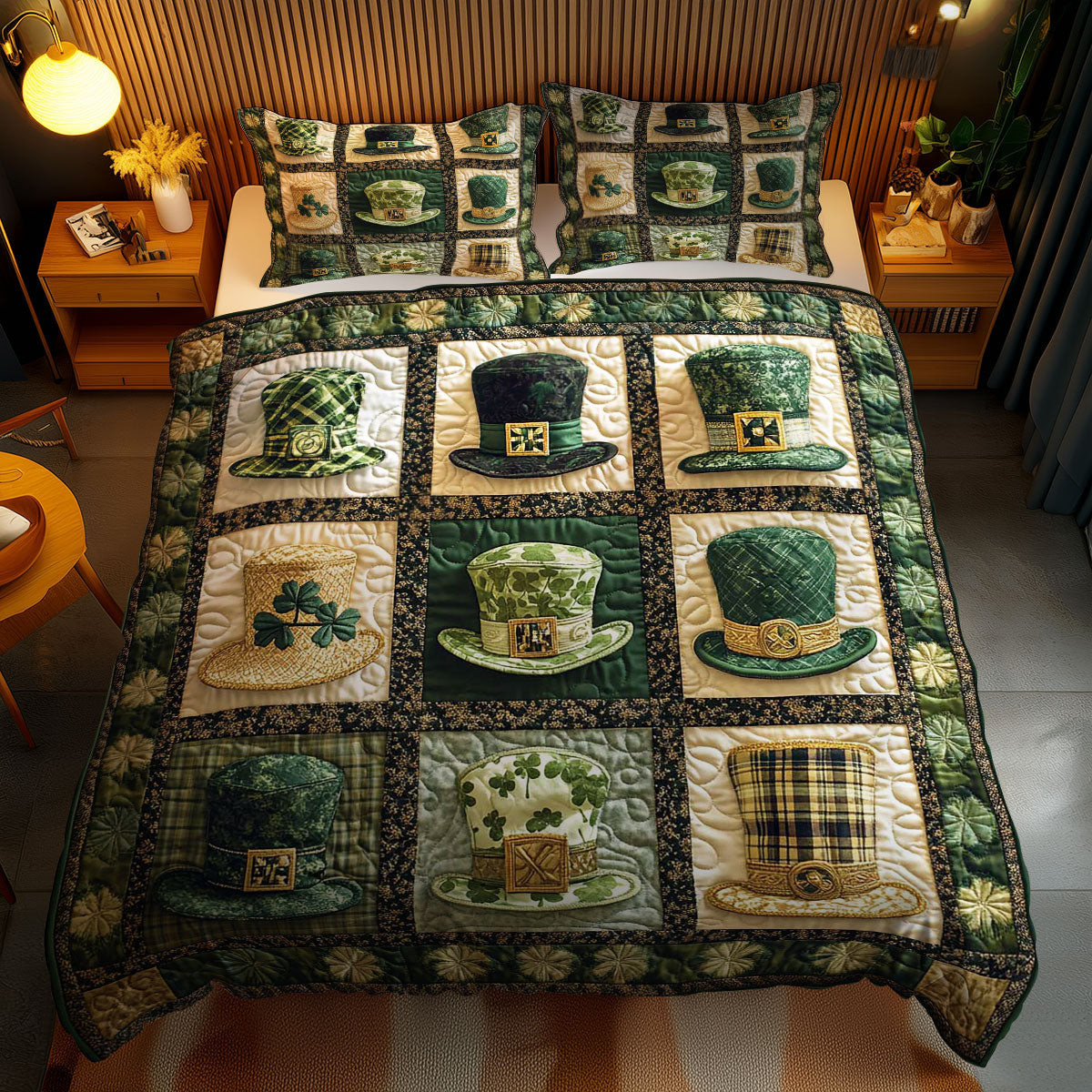 Irish Charm Hat Duvet Cover Set Quilt Bedding Set Bedspread Cute St Patricks Day Ideas