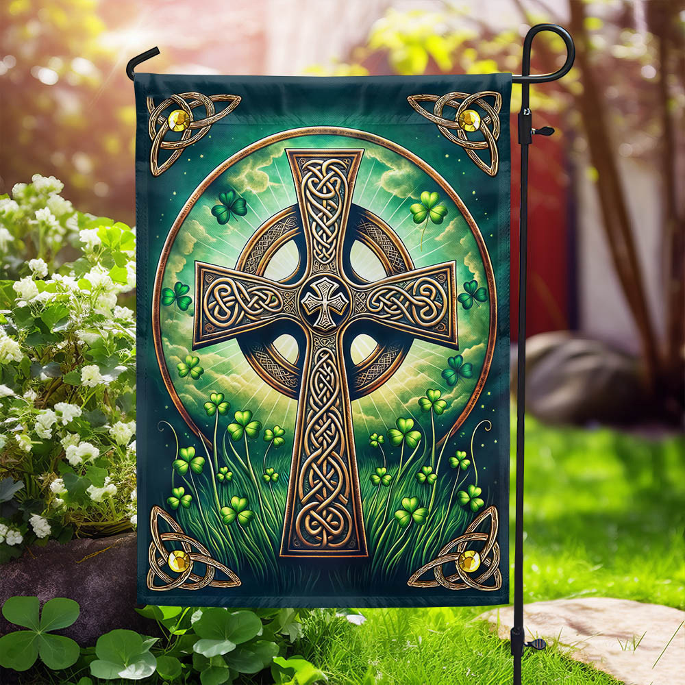 Irish Cross St Patrick's Day Flag Irish Celtic Knot Cross Home Decoration Flags