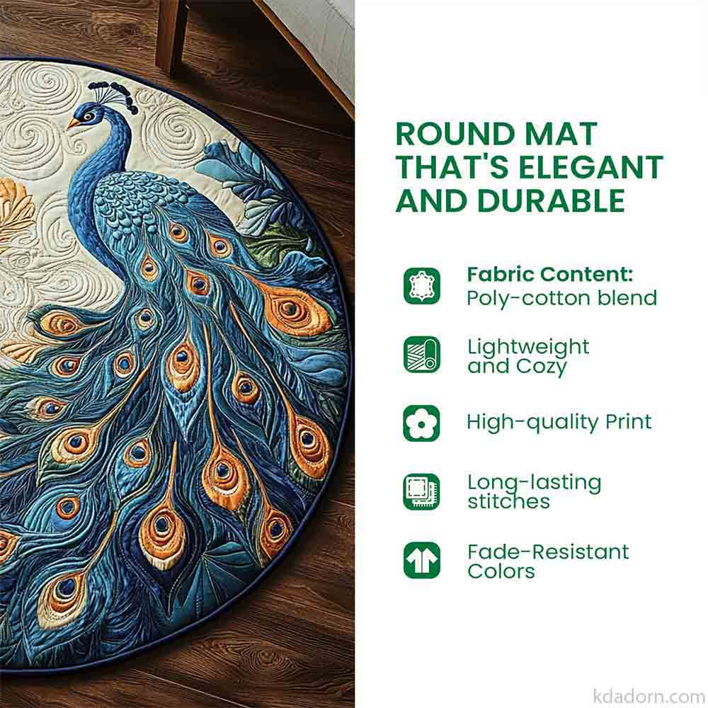 Irish Green Shamrock Patrick's Day Quilt Round Mat Unique Idea Gift For Irish - Image 4