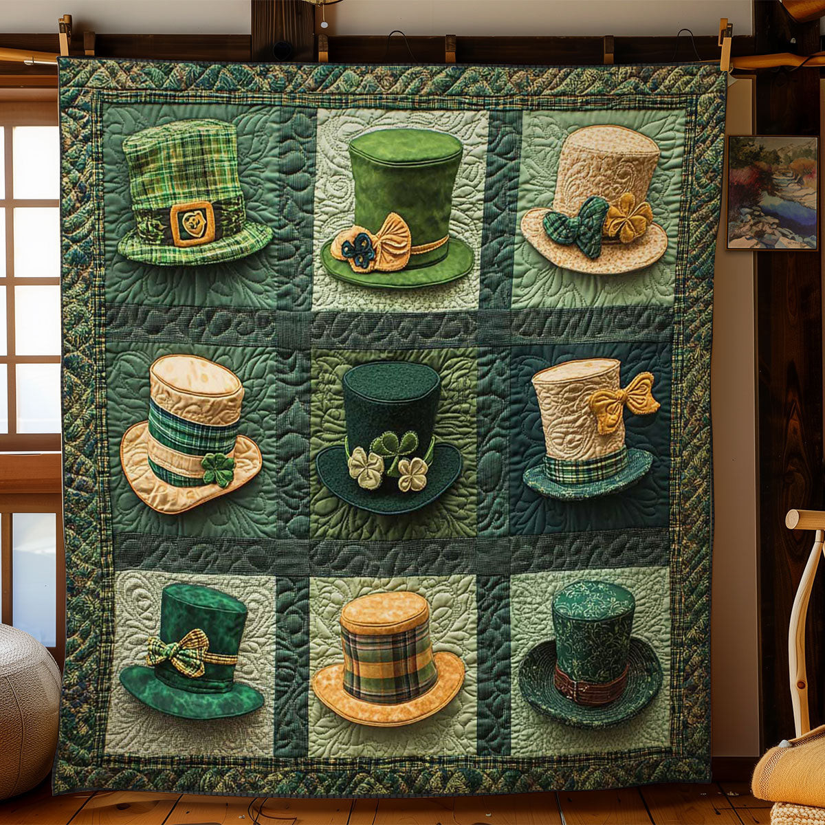 Irish Hat Patchwork Quilt Blanket Best Throws For Sofas Blanket Great St Patrick'S Day Ideas