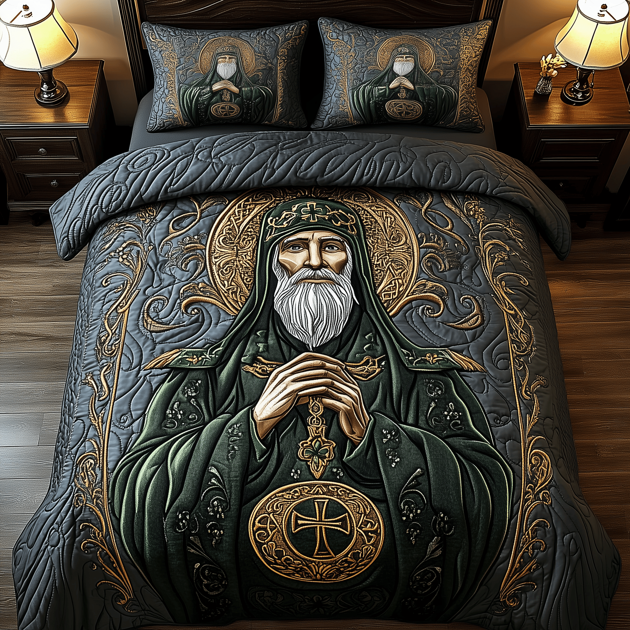 Irish Saint Patrick Quilted Bedding Set St Patricks Day Gifts