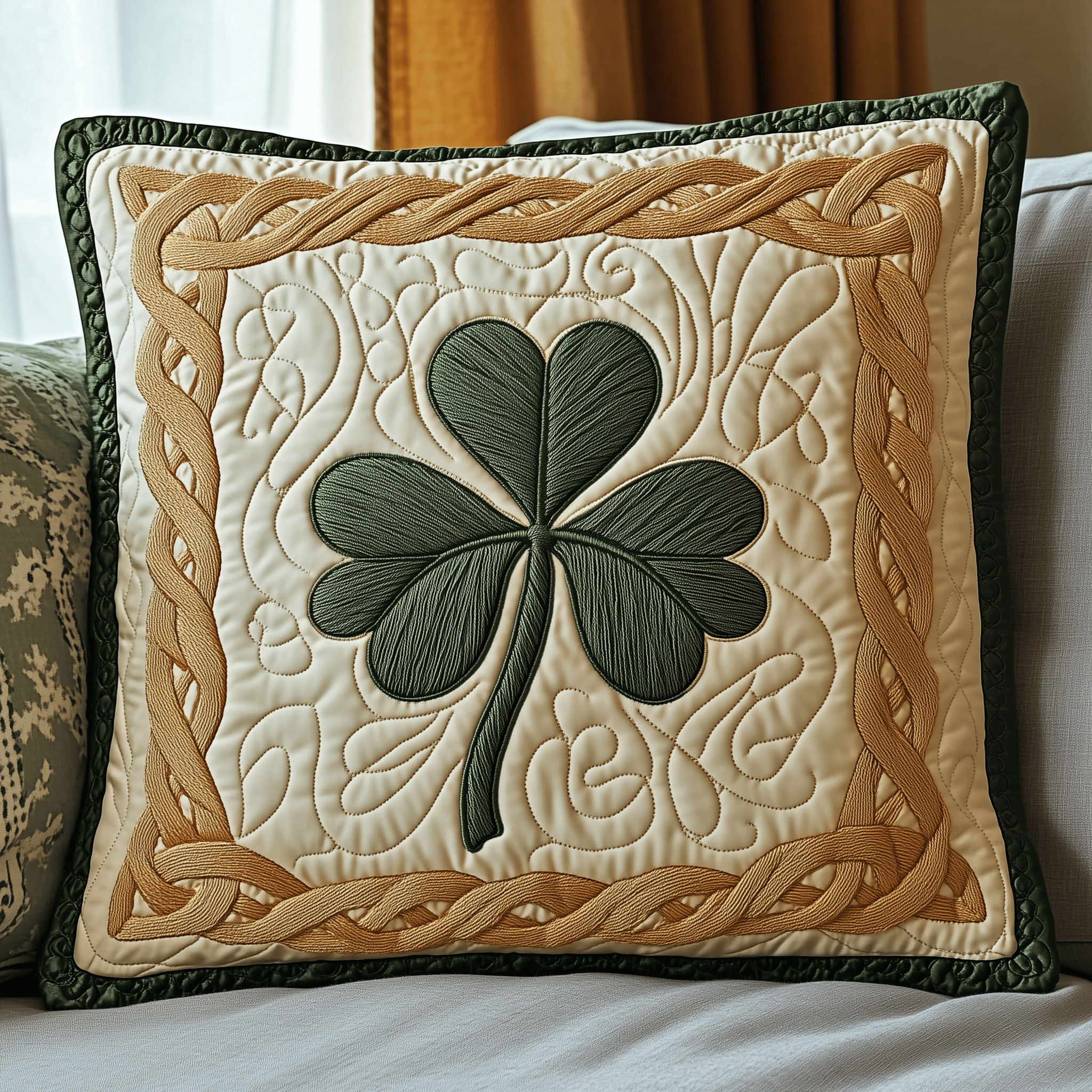 Irish Shamrock Quilted Pillow Case Best Pillow Case Themed Items Best St Patrick'S Day Gifts