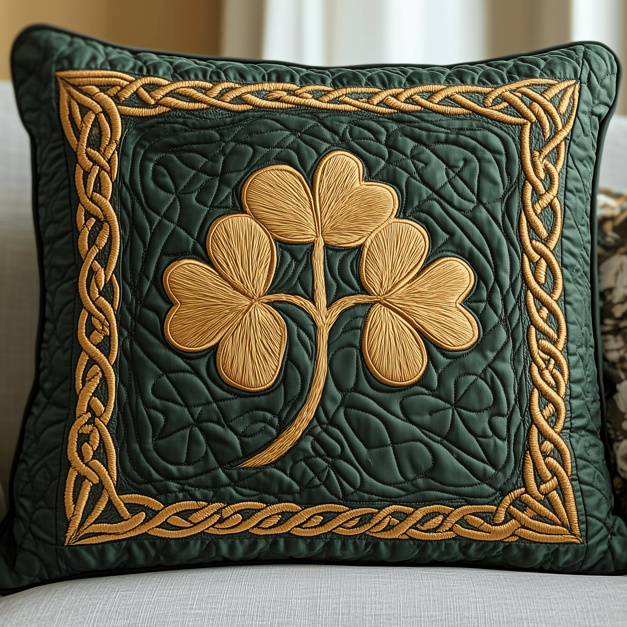 Irish Shamrock Quilted Pillow Case Best Pillow Case Themed Items St Patricks Day Sign Ideas
