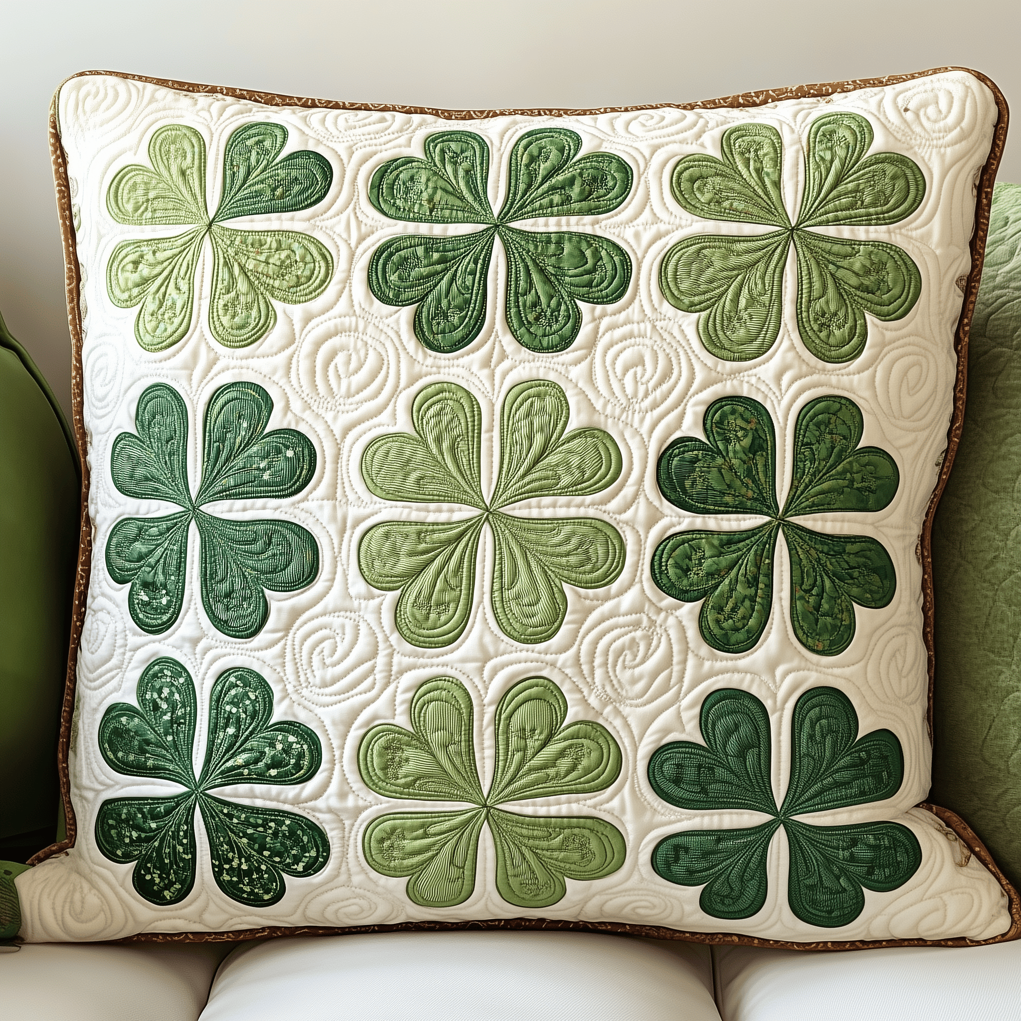 Irish Shamrock Quilted Pillow Case Pillow Protector Cover Cute St Patricks Day Ideas