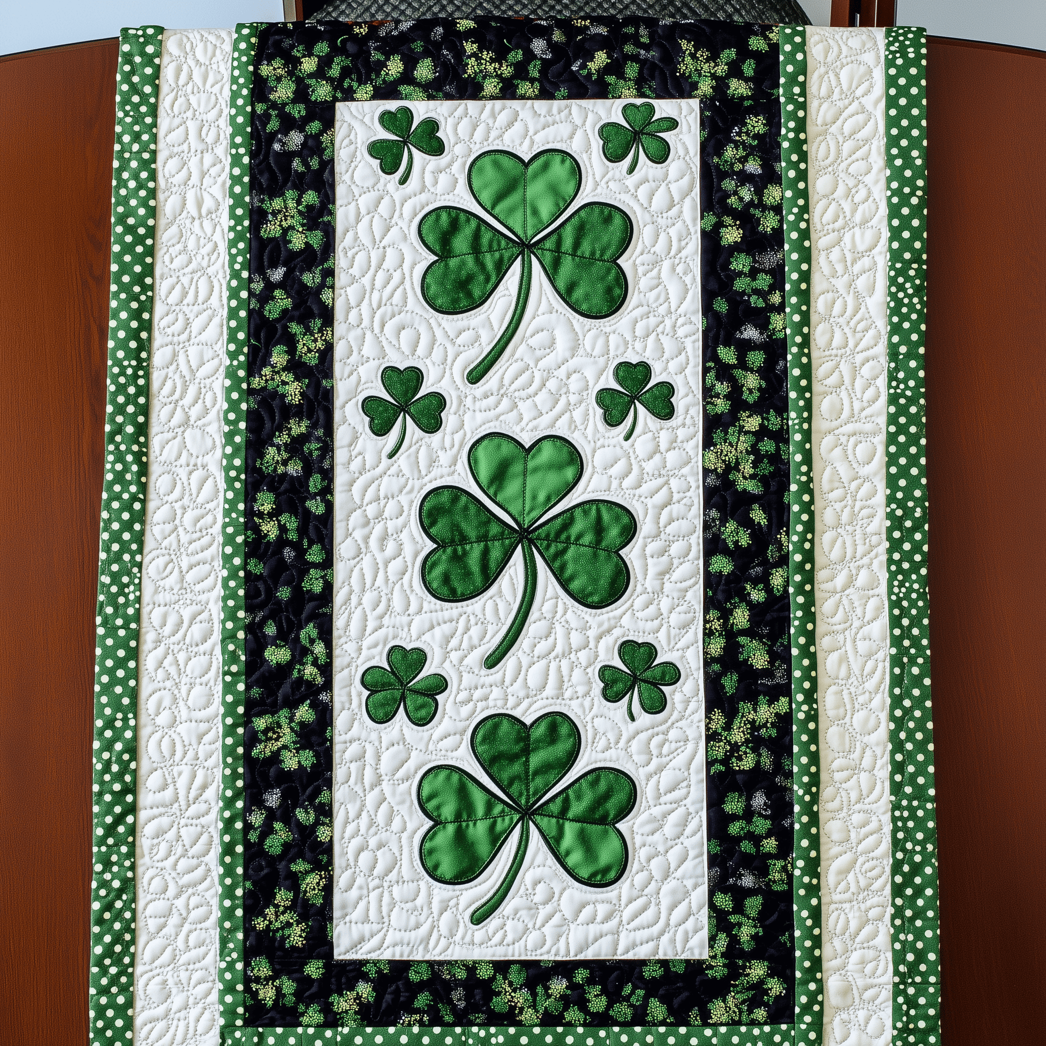 Irish Shamrock Quilted Tabler Runner Patrick's Day Gifts For My Girlfriend