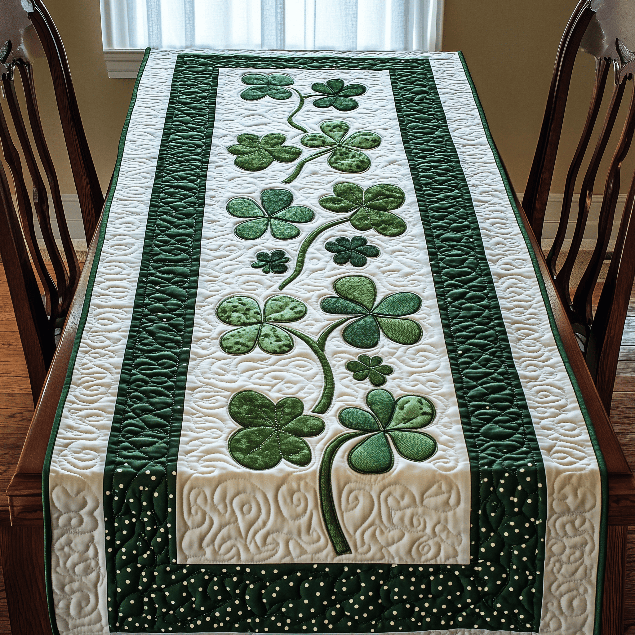 Irish Shamrock Quilted Tabler Runner Patrick's Day Gifts For Your Girlfriend