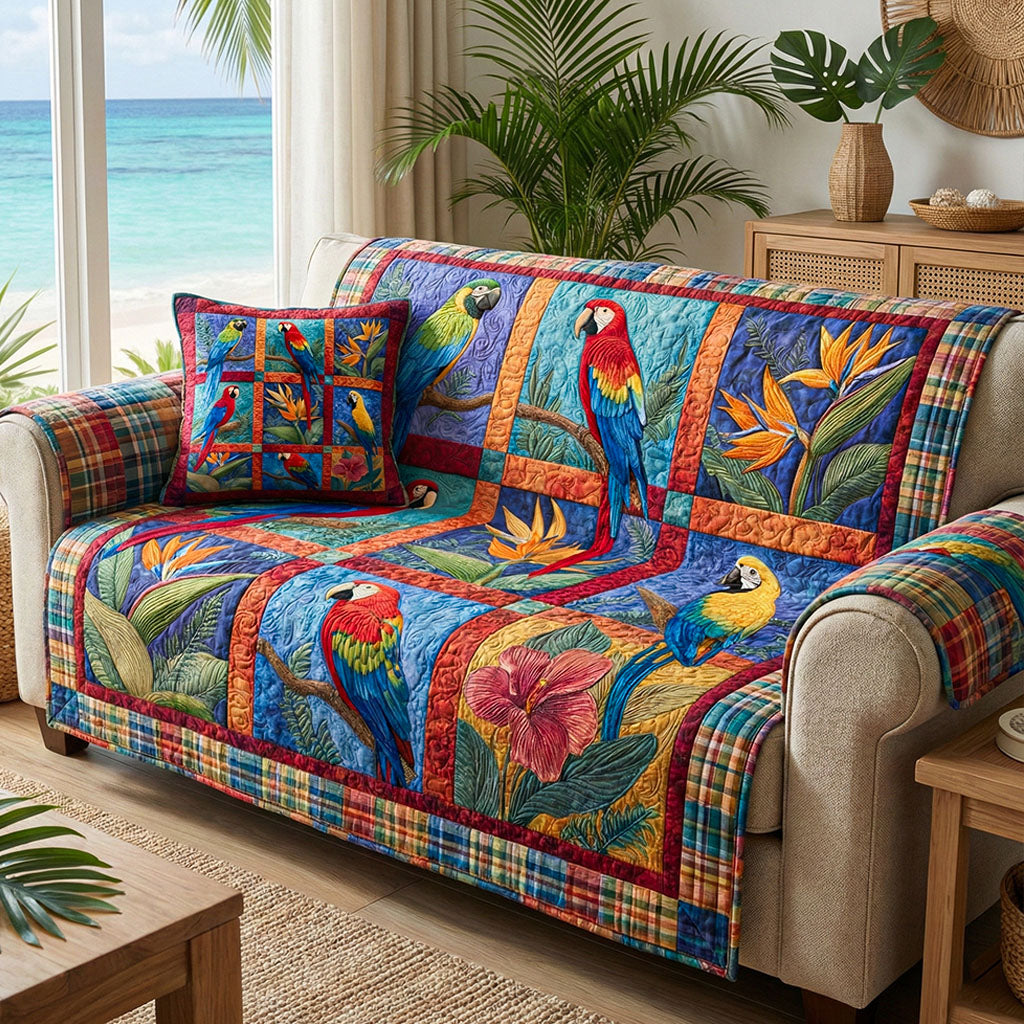 Island Garden Quilted Sofa Cover Awesome Couch Covers Presents For Beach Lovers