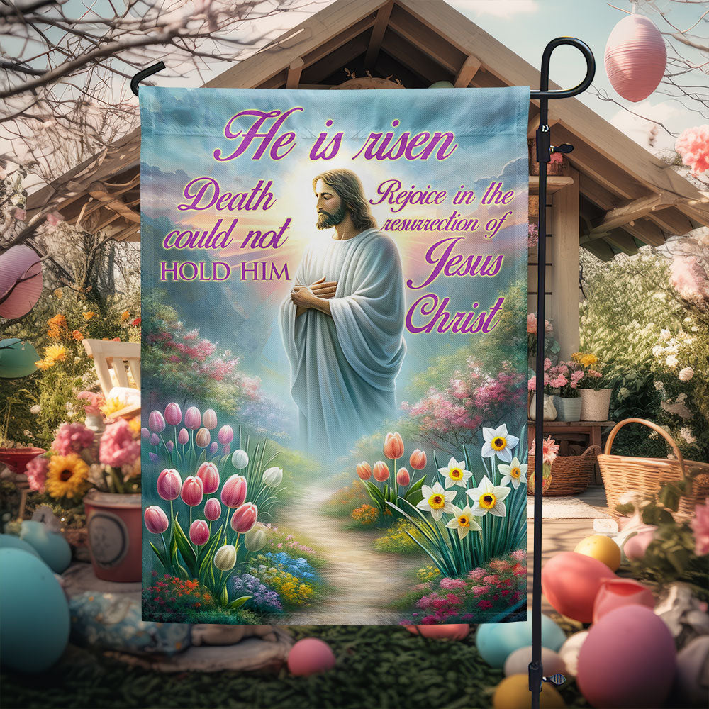 Jesus Christ He Is Risen Resurrection Of Jesus Christ Flag Cross Easter Day Flag Gift Ideas