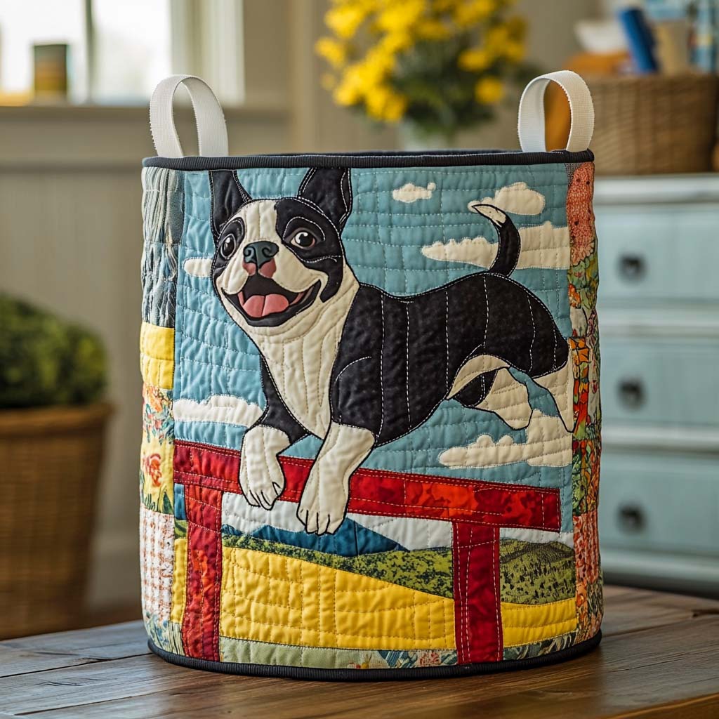 Jumping Joy Quilted Laundry Basket Durable Quilted Laundry Basket for Home Organization