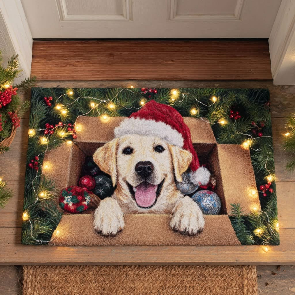 Labrador Retriever Puppy Doormat Cute Animal Doormat Christmas Home Decor Gifts