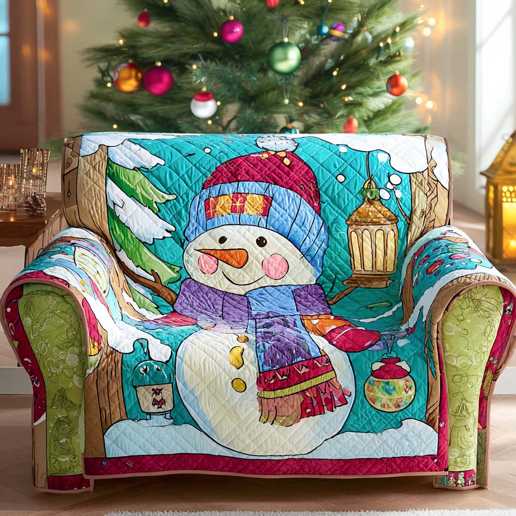 Lantern Snowman Joy Quilted Sofa Cover Home Decor Stores Unique Christmas Gifts