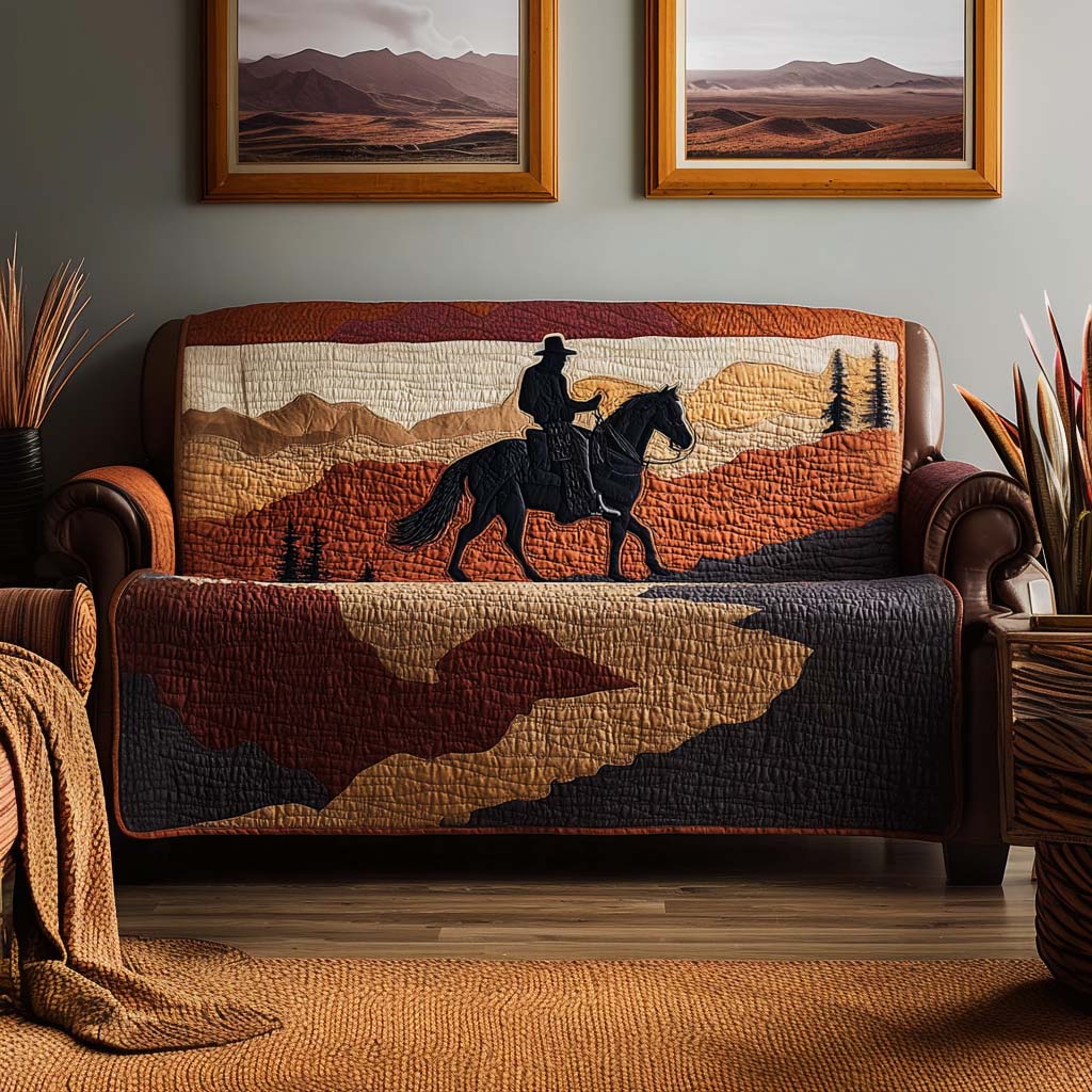 Lariat Loop Quilted Sofa Cover Living Room Decor Ideas Gifts For Western Lovers