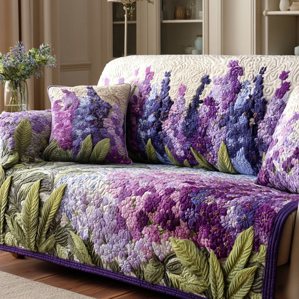 Lavender Serenity Quilted Sofa Cover Couch Protector Good Family Gifts