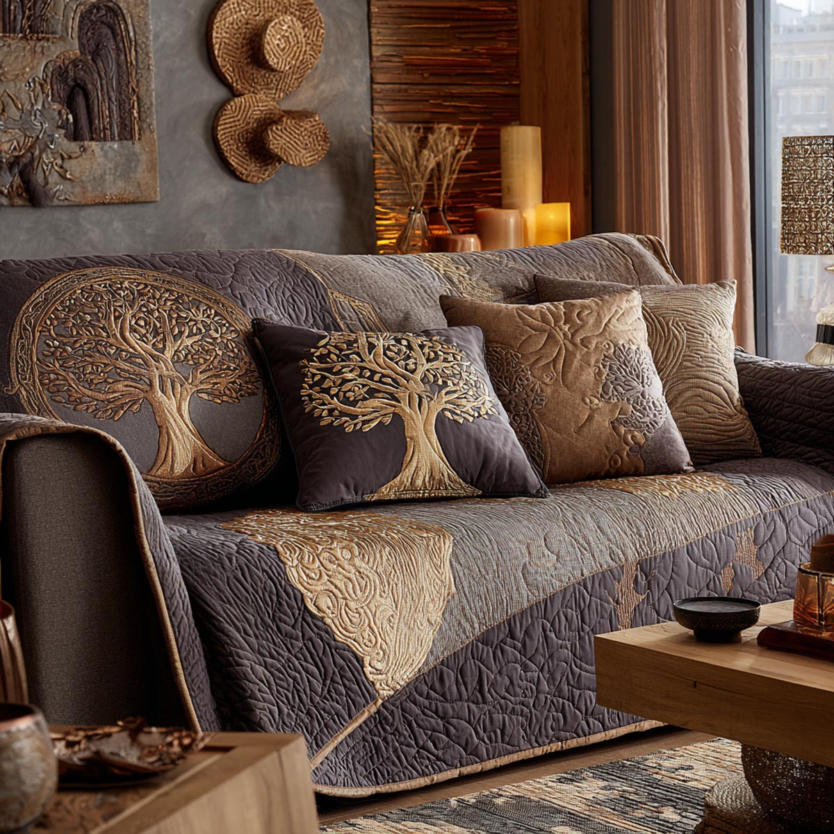 Life Balance Quilted Sofa Cover Sofa Saver Covers Tree Of Life Gifts For Men