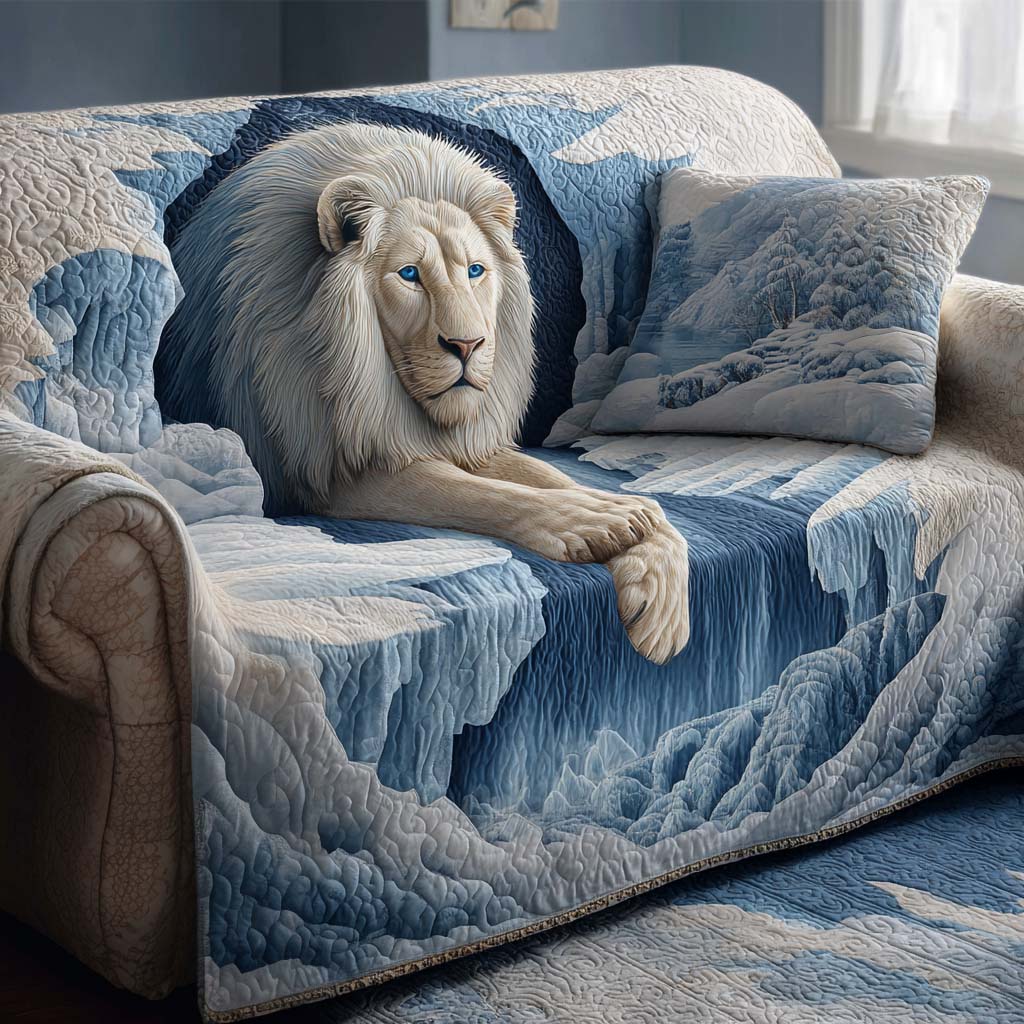 Lion Glory Quilted Sofa Cover Sofa And Seat Covers Unique Lion Gift Items