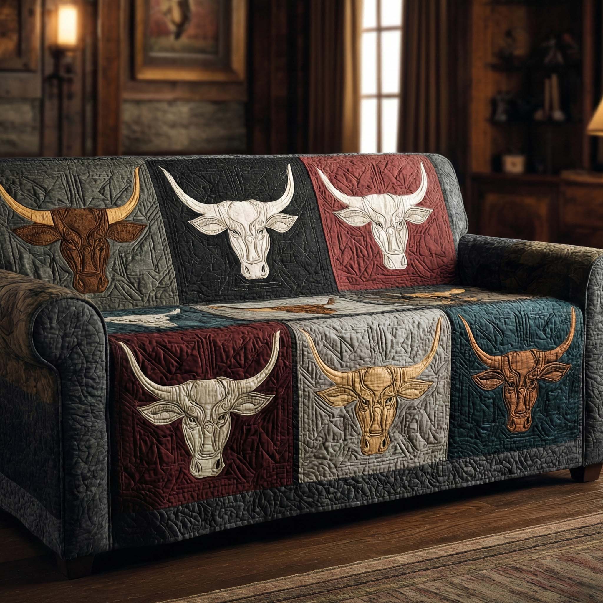 Longhorn Legacy Quilted Sofa Cover Best Slip Cover Sofa Texas Gifts For Her