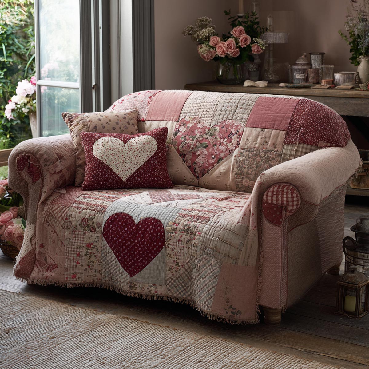Loving Entry Quilted Sofa Cover Best Slipcovers Valentine Day Gift Idea