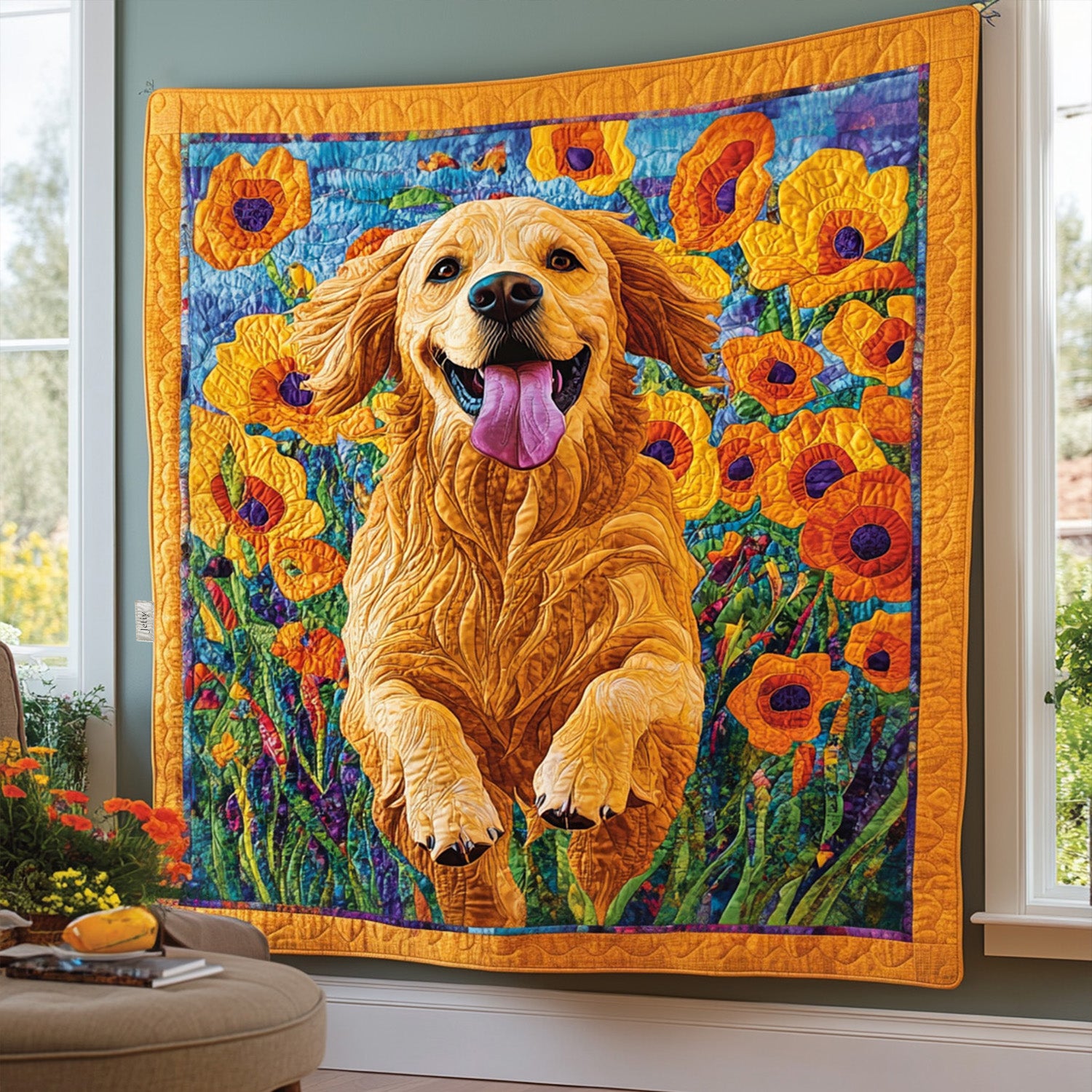Loyal Friend Quilted Blanket Bedding Ideas Best Golden Retriever Gifts