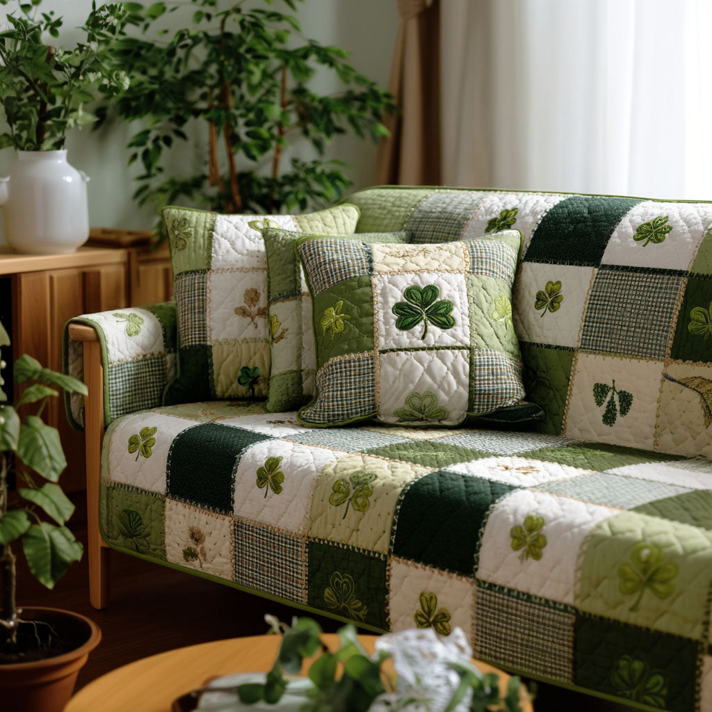 Lucky Home Quilted Sofa Cover The Best Sofa Slipcovers St Patrick's Gift Ideas
