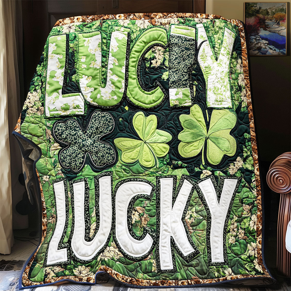 Lucky Quilt Blanket Patrick Day Gift Idea