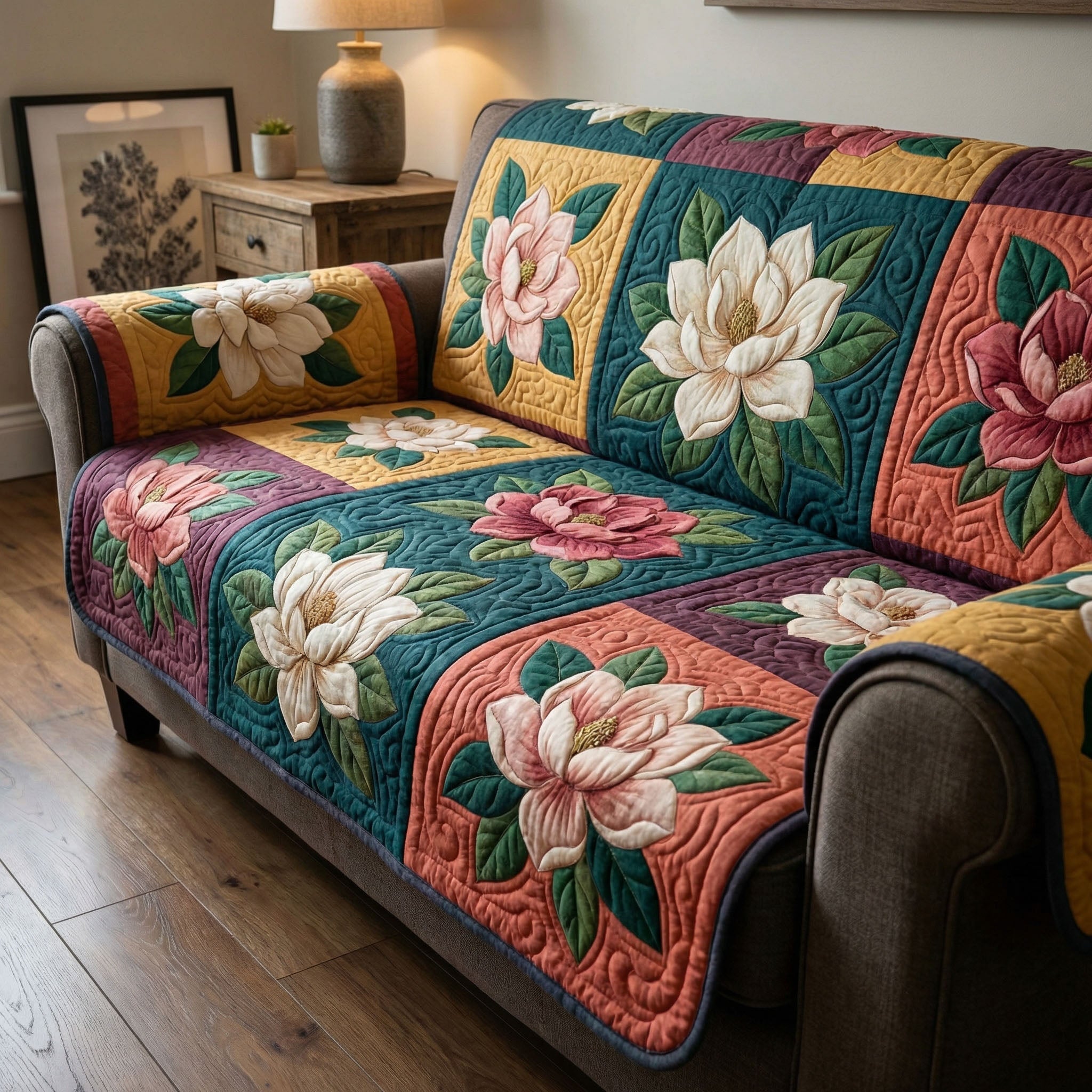 Magnolia Grace Quilted Sofa Cover Sofa Saver Covers Great Gifts For Mom