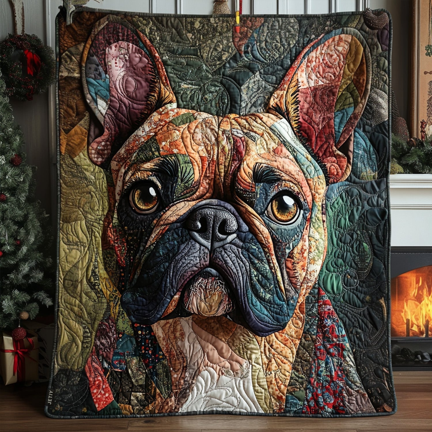 Majestic Frenchie Paws Quilted Blanket Best King Size Sheets French Bulldog Gifts For Her