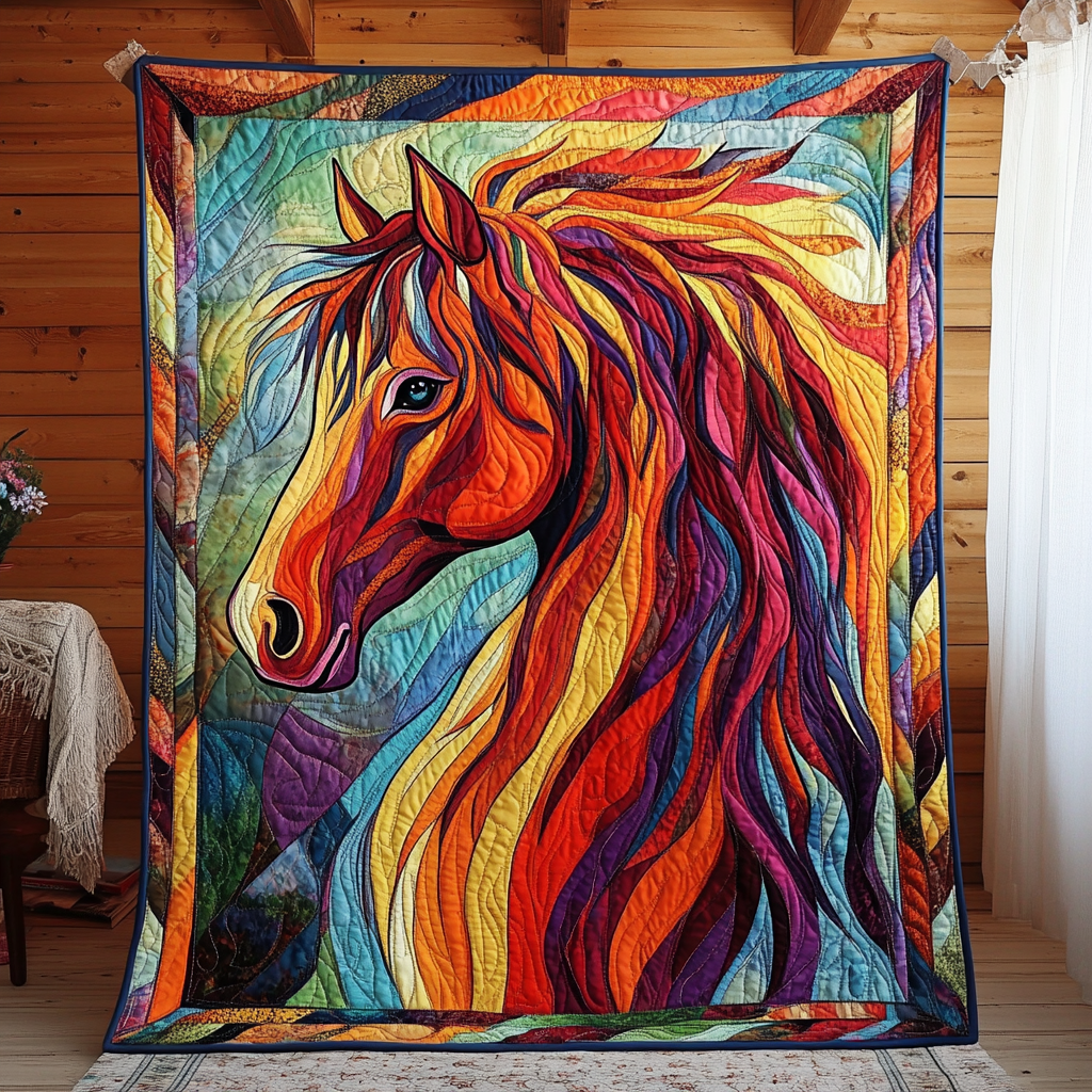 Majestic Horse Quilted Blanket Good Sheet Sets Bonus Dad Gifts