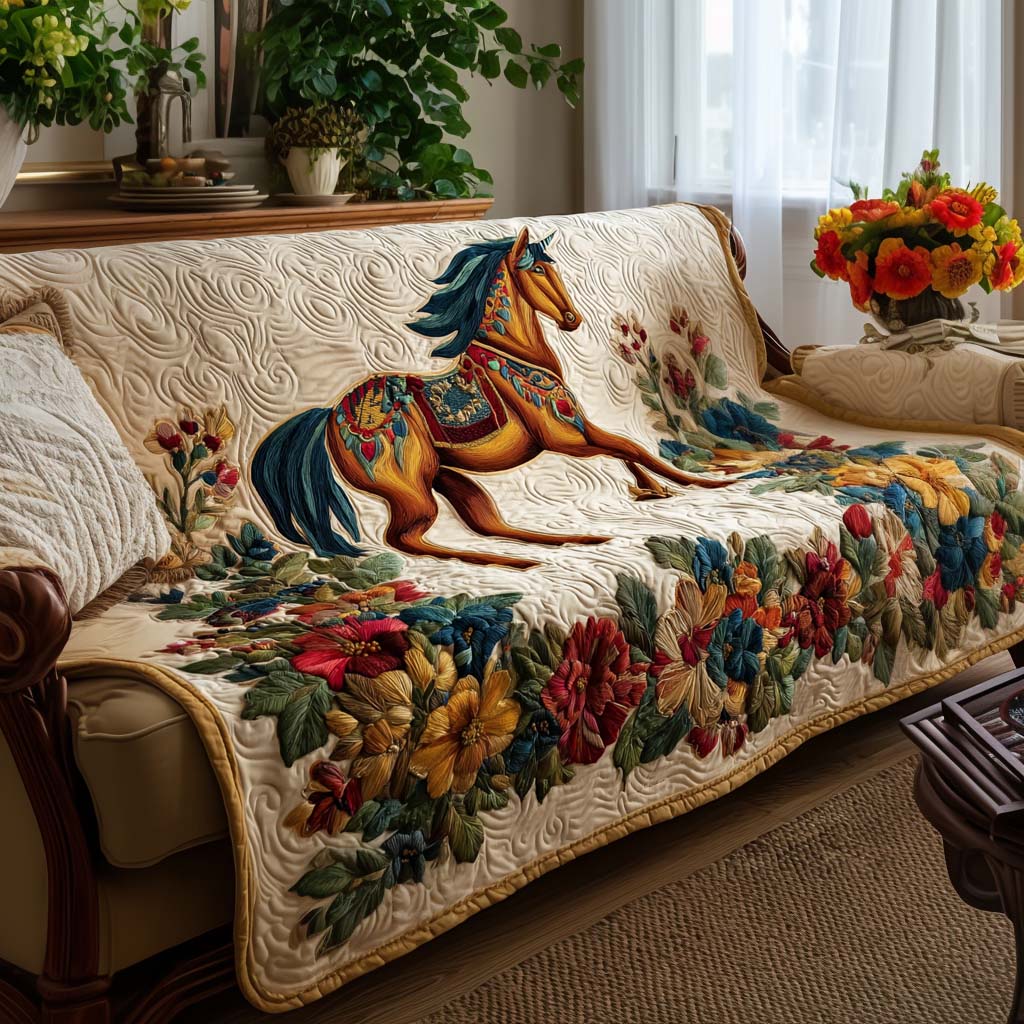 Majestic Mare Quilted Sofa Cover Cool Sofa Slipcovers Gift Ideas For Horse Lovers
