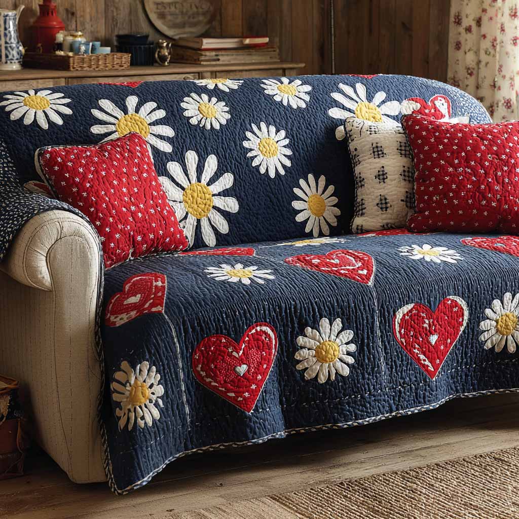 Mama Garden Quilted Sofa Cover Home Decor Unique Mother's Day Gifts