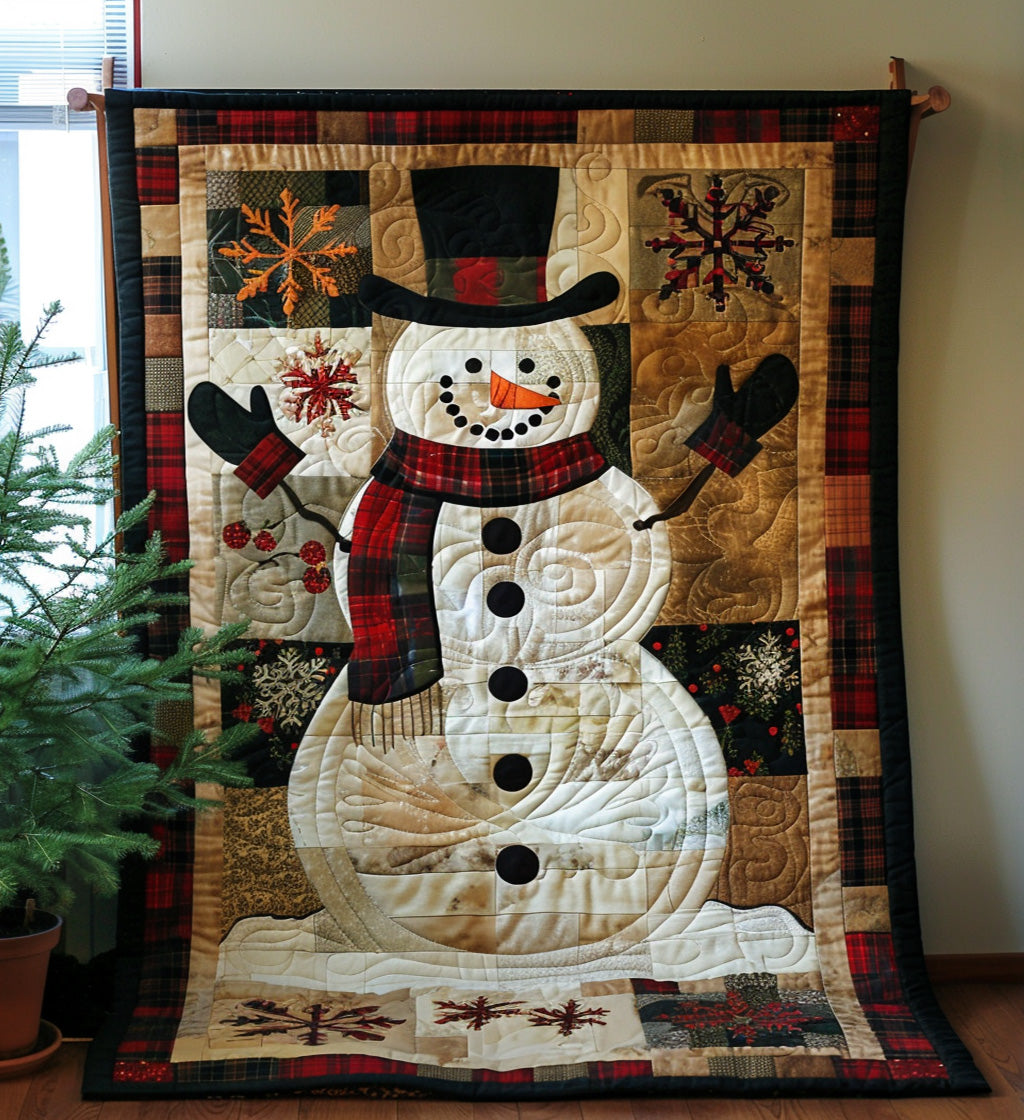 Merry Snowman Quilted Blanket Holiday Duvet Cover Set Christmas Gifts For Girlfriend