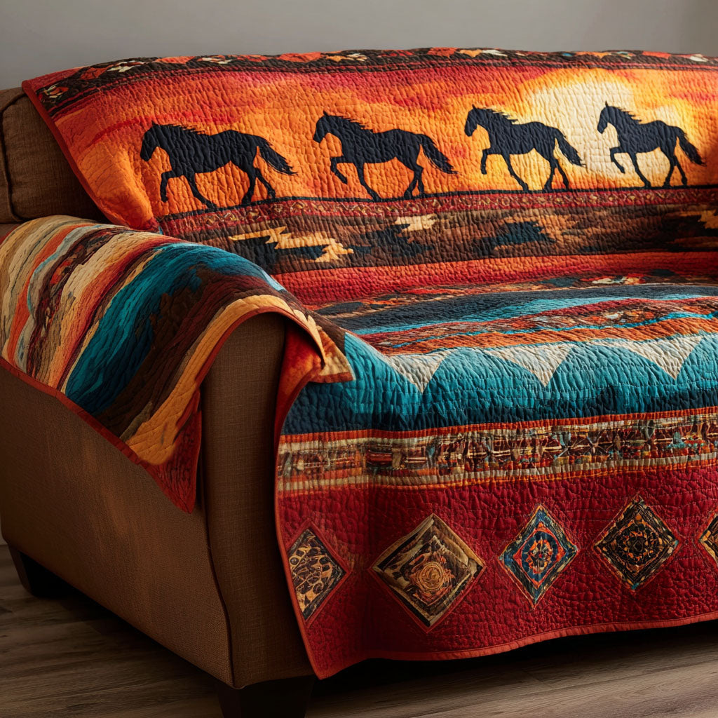 Mesa Spirit Quilted Sofa Cover Furniture Covers For Sofas Christmas Presents For Horse Lovers