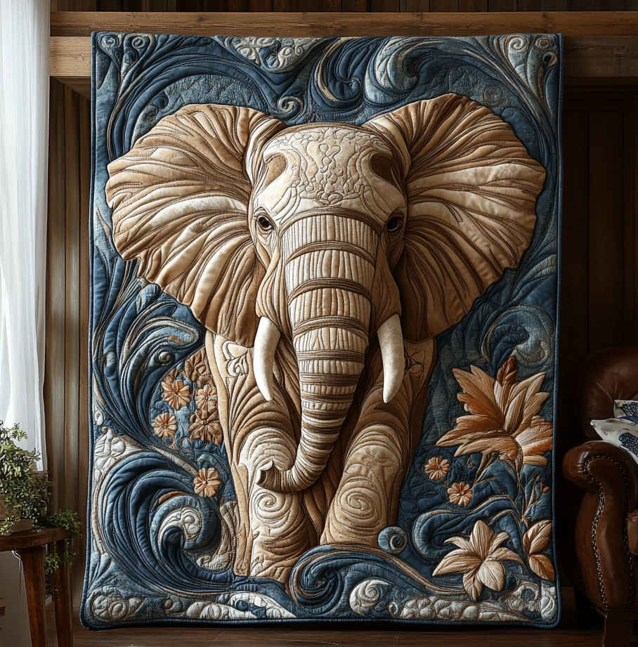 Midnight Elephant Quilted Blanket Best Sheets Ever Unique Elephant Themed Gifts
