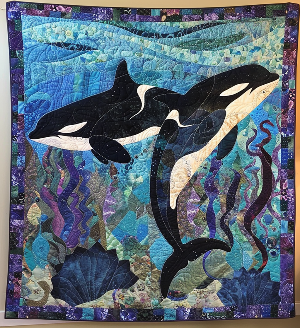 Midnight Orca Ballet Quilted Blanket Quilt Comforter Sets Unique Father's Day Gifts