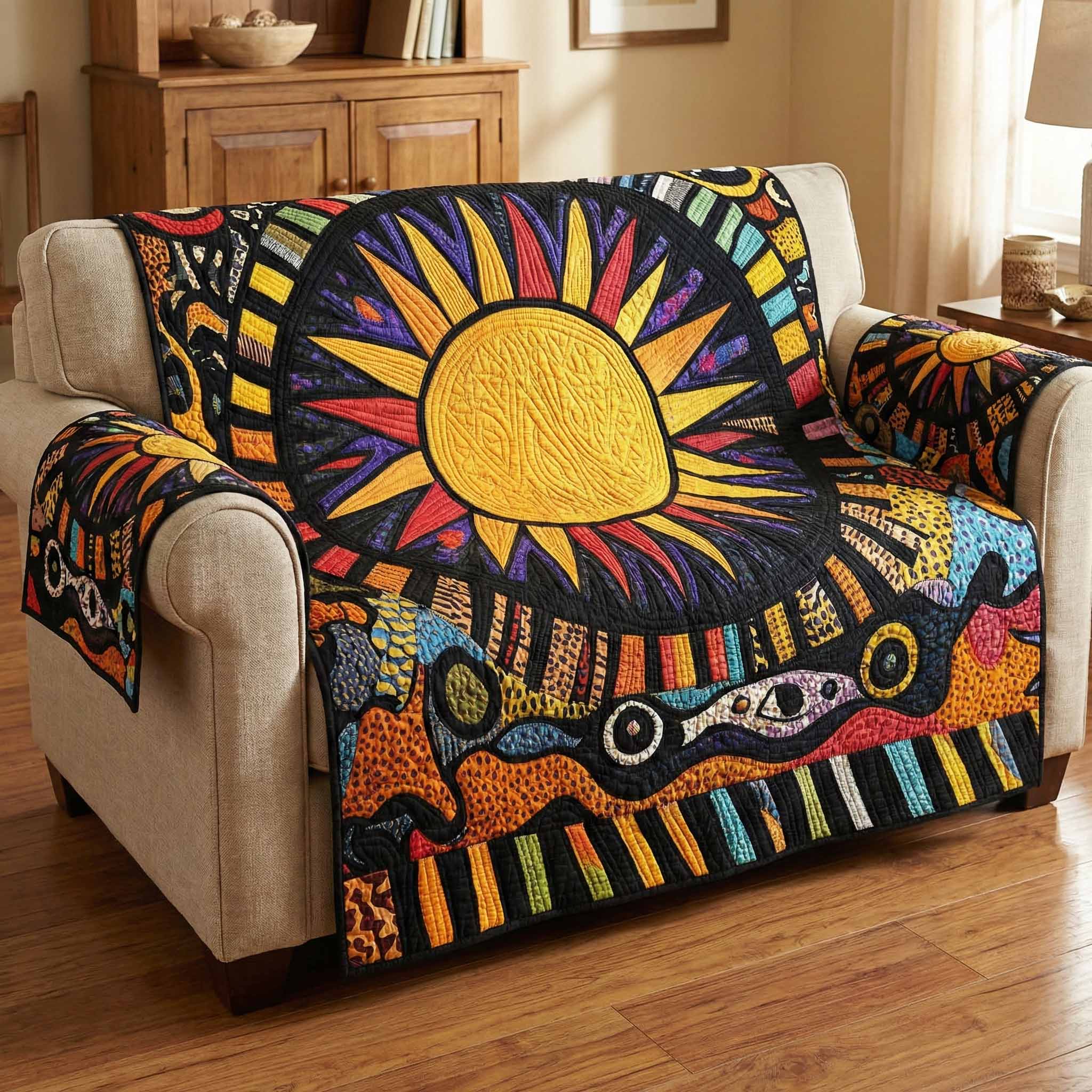Midnight Sun Quilted Sofa Cover Cool Couch Slipcovers Gifts For Expecting Mothers