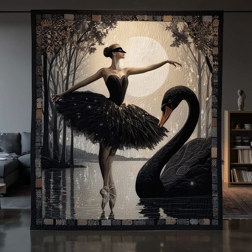 Moonlit Ballet Quilted Blanket Ballet Lovers Christmas Holiday Present Ideas