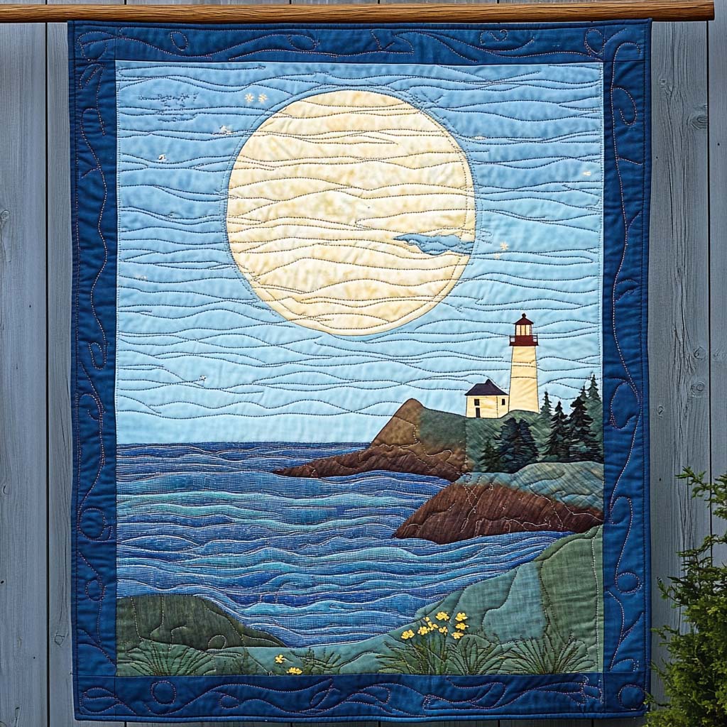 Moonlit Coast Quilted Blanket Bed Decorations Gifts For Mum From Daughter