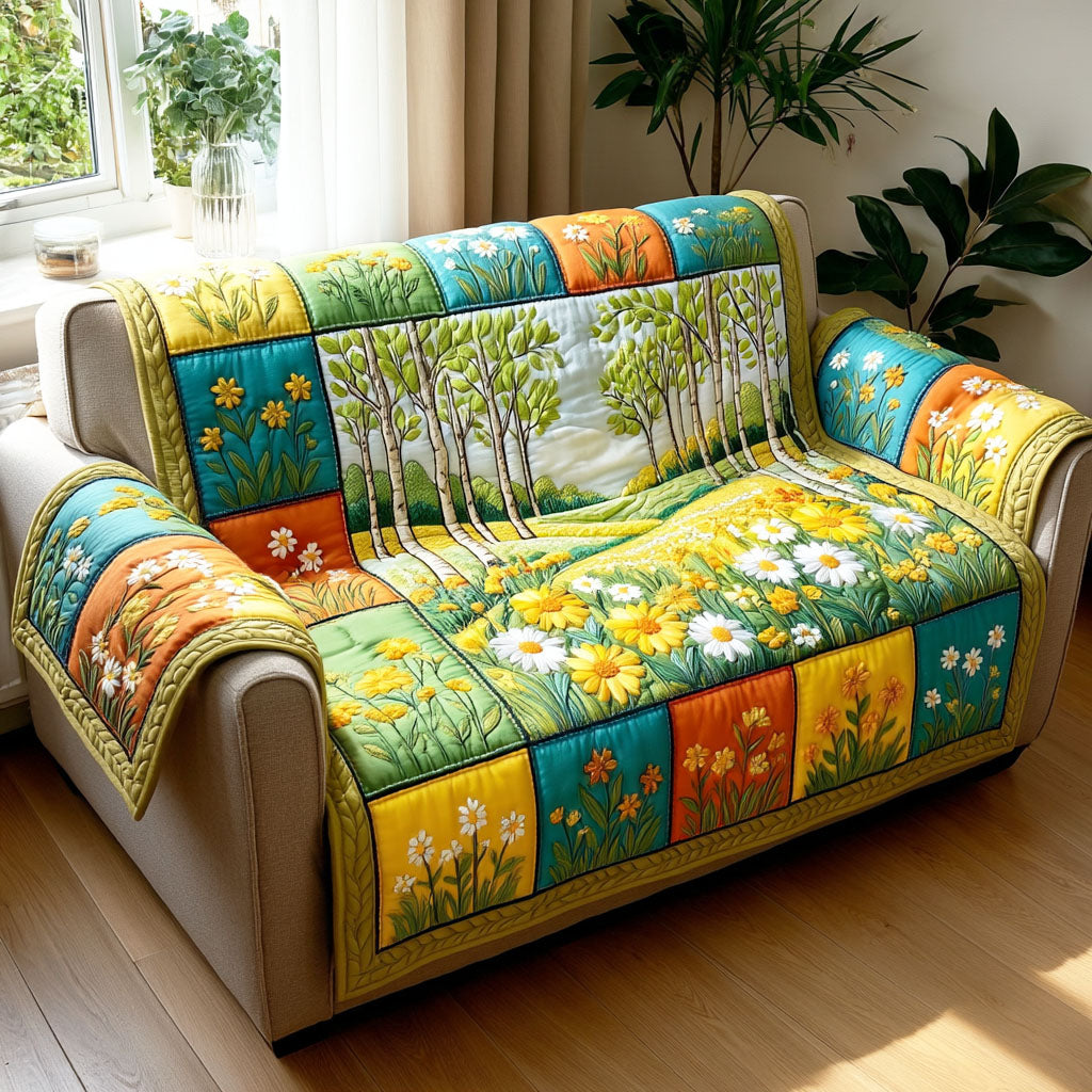 Morning Meadow Quilted Sofa Cover Best Sofa Slipcovers Great Gifts For Mom