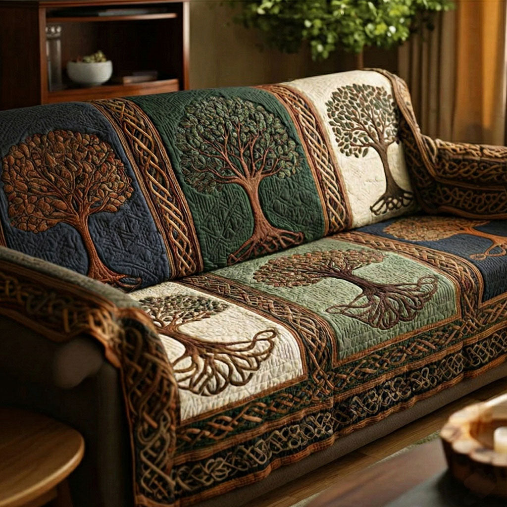 Moss Nature Roots Quilted Sofa Cover Cool Sofa Covers Tree Of Life Gifts For Parents
