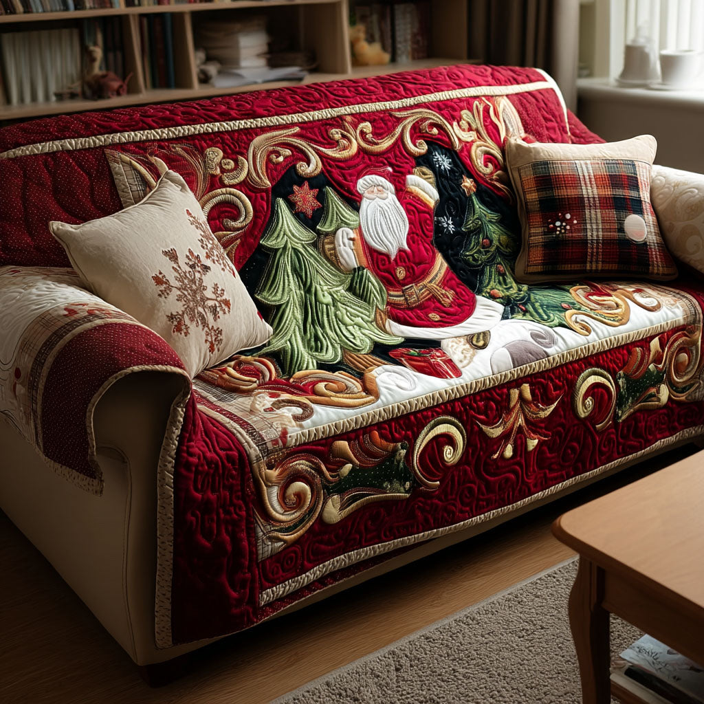 Mountain Christmas Quilted Sofa Cover Christmas Family Room Decor Family Gift Ideas