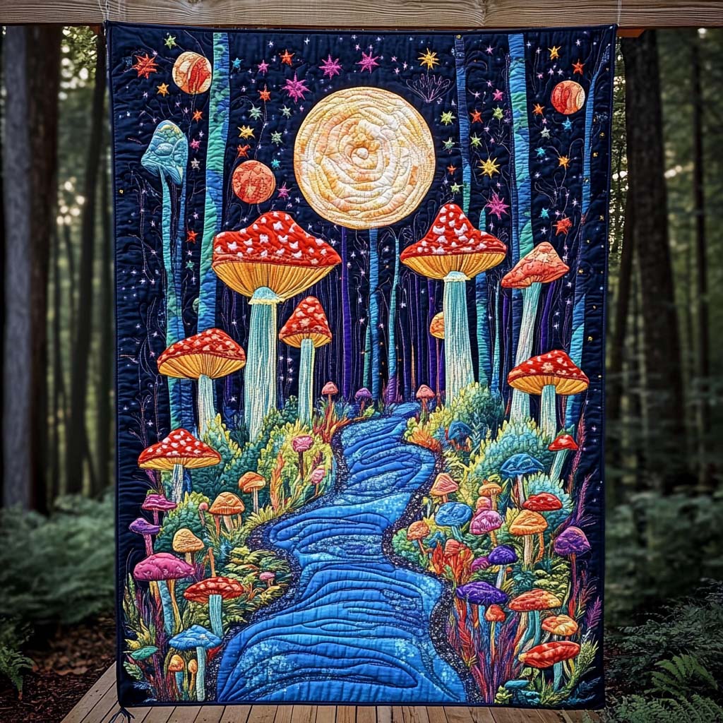 Mushroom Glow Quilted Blanket Nice Bedding Sets Meaningful Gifts For Mom