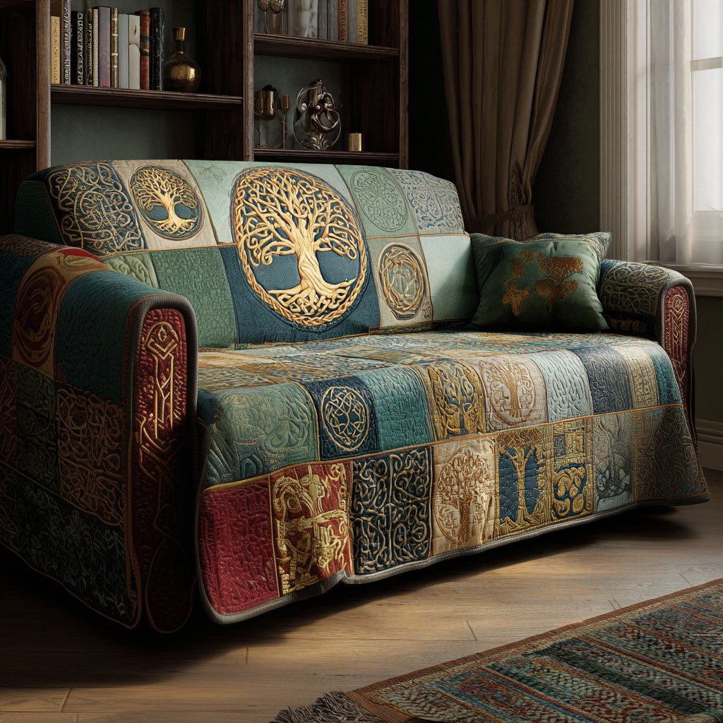 Mystic Canopy Quilted Sofa Cover Sofa Covers For Sale Tree Of Life Gifts Father'S Day