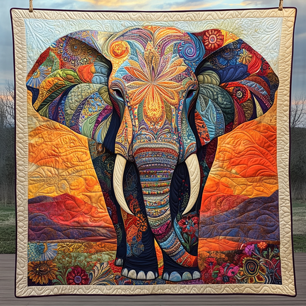 Mystic Elephant Quilted Blanket Best Bedspread Set Good Fathers Day Gifts