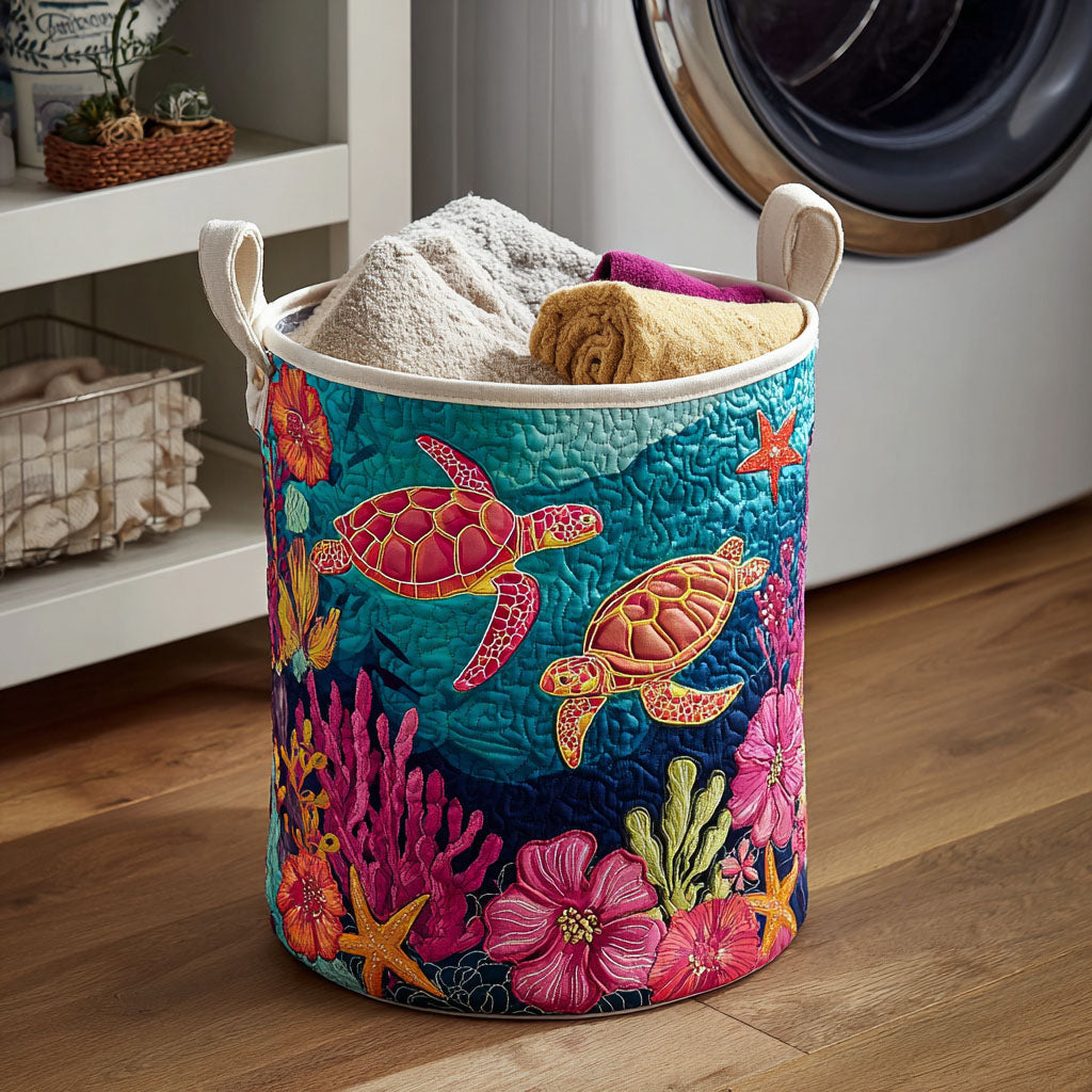 Mystic Flow Quilted Laundry Basket Large Capacity Quilted Laundry Basket for Clothes Storage