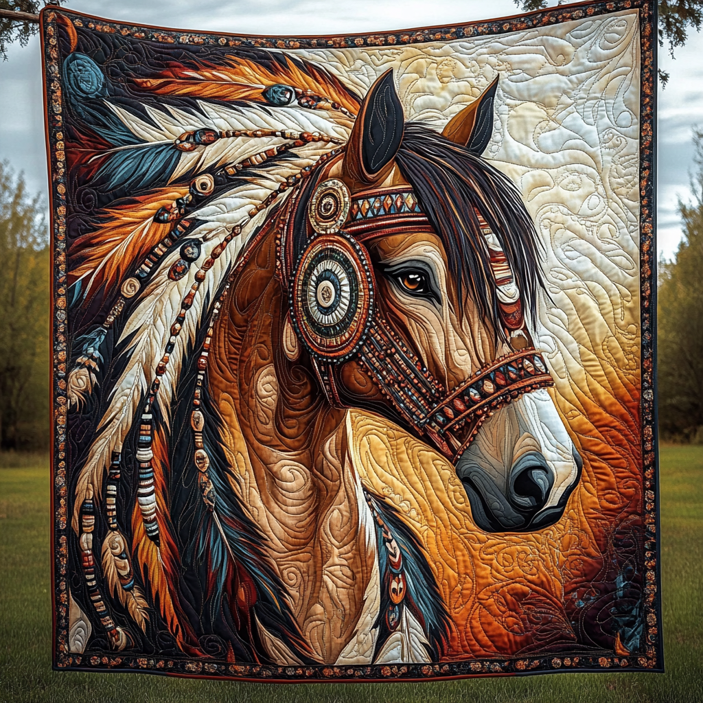 Mystic Mustang Quilted Blanket Boho Bedroom Ideas Native American Gifts Online