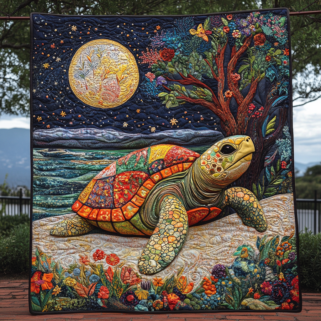 Mystic Tide Quilted Blanket Great Bed Sets Sea Turtle Themed Gifts