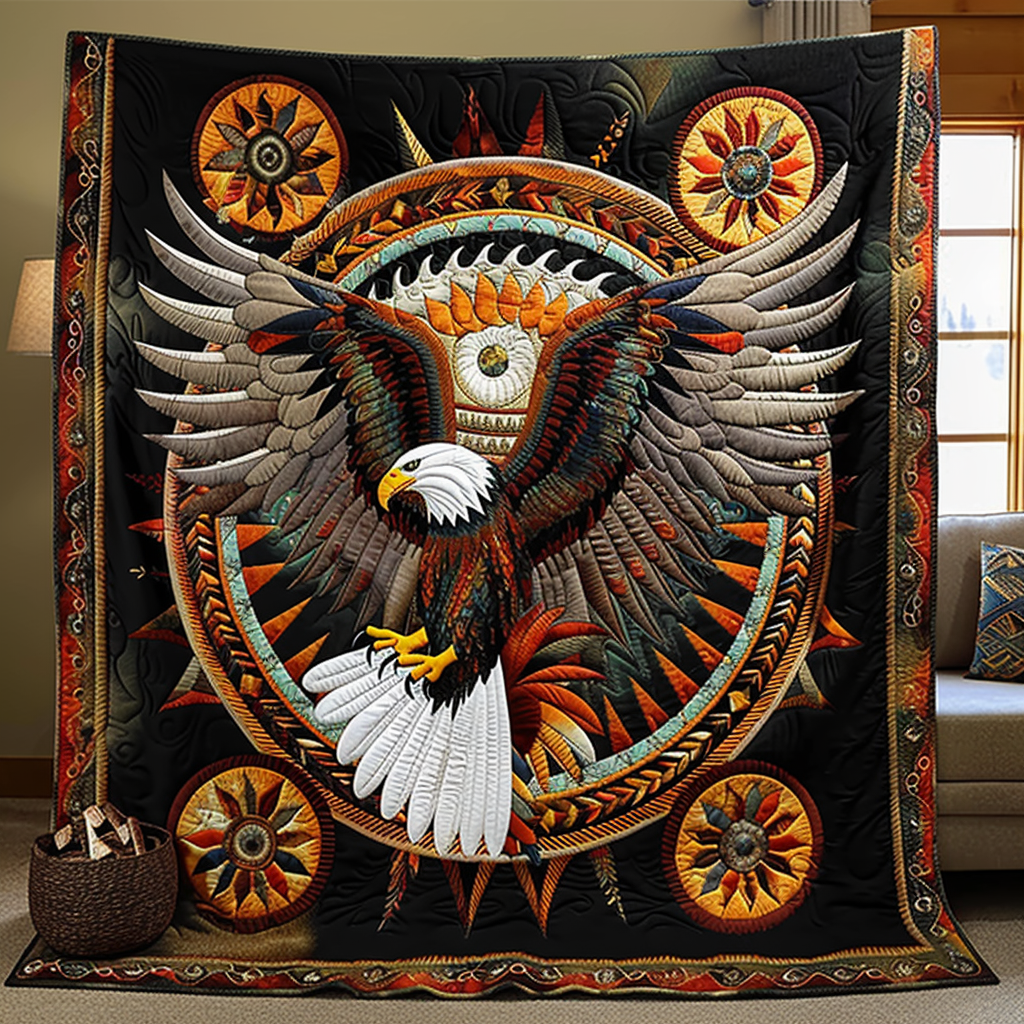 Native Majesty Eagle Quilted Blanket Best Bedding Sets Unique Native American Gifts