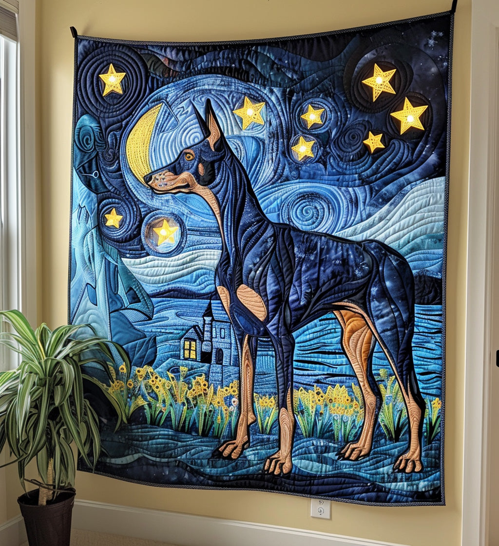 Noble Dobermans Quilted Blanket Best Bed Sheet Set Cute Themed Dog Gift Ideas