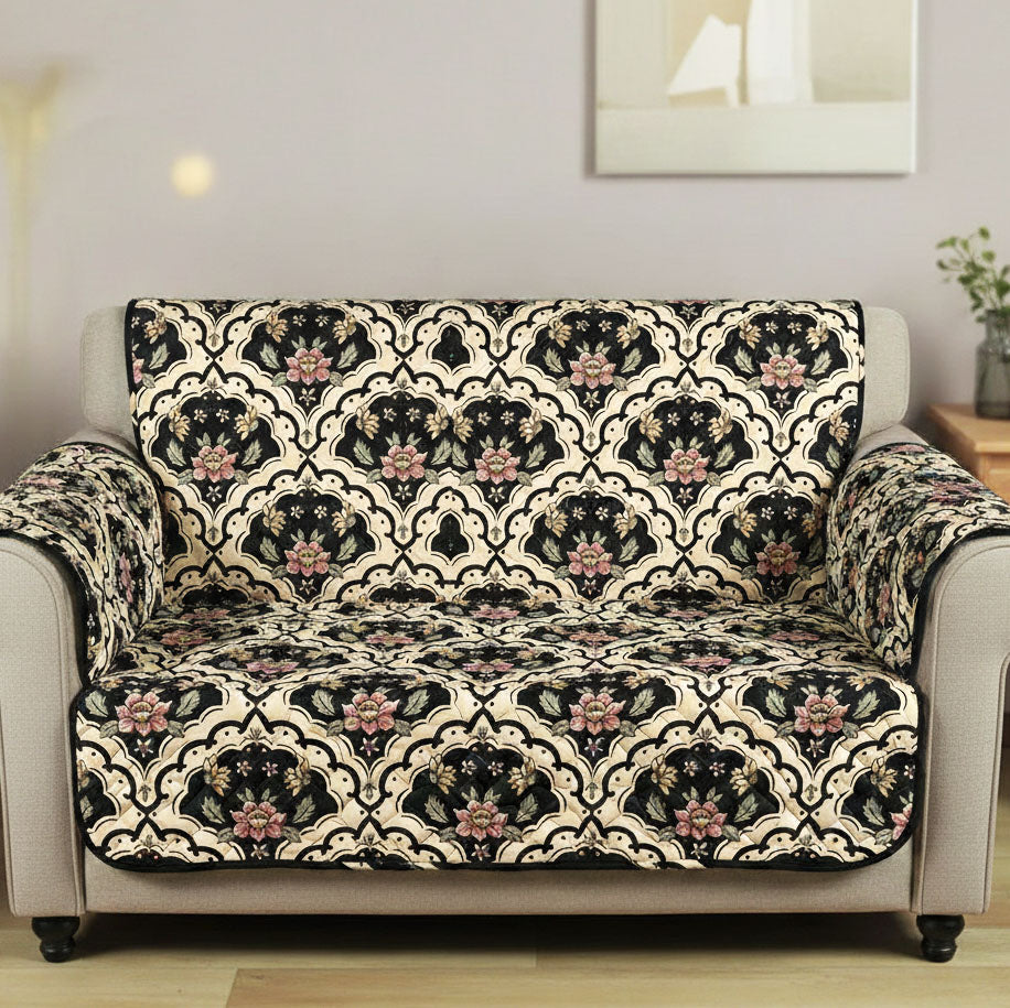 Noir Vintage Quilted Sofa Cover Living Room Decorations Ideas For Mother' Day Gifts
