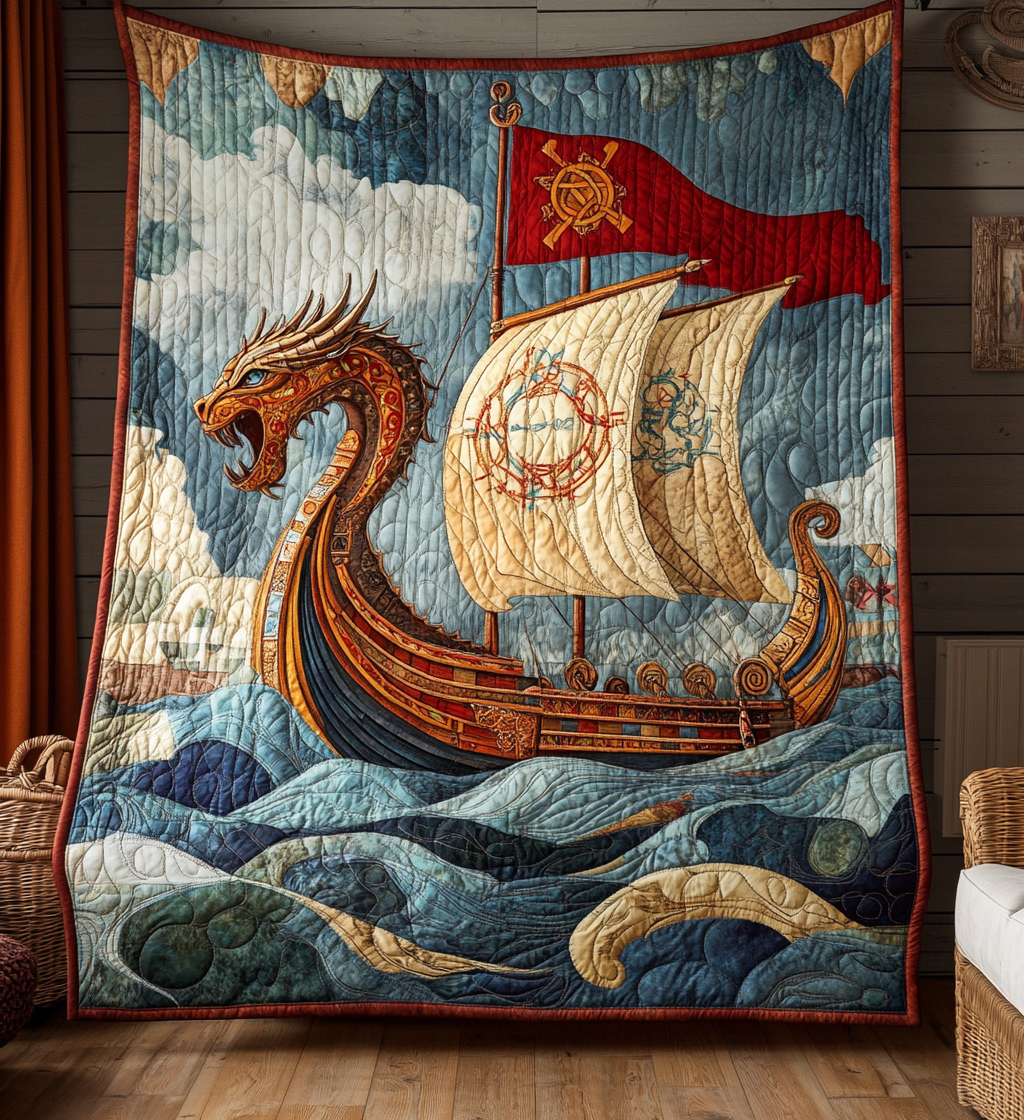 Nordic Dragon Quilted Blanket Best King Bed Sheets Mothers Day Gift Ideas Last Minute